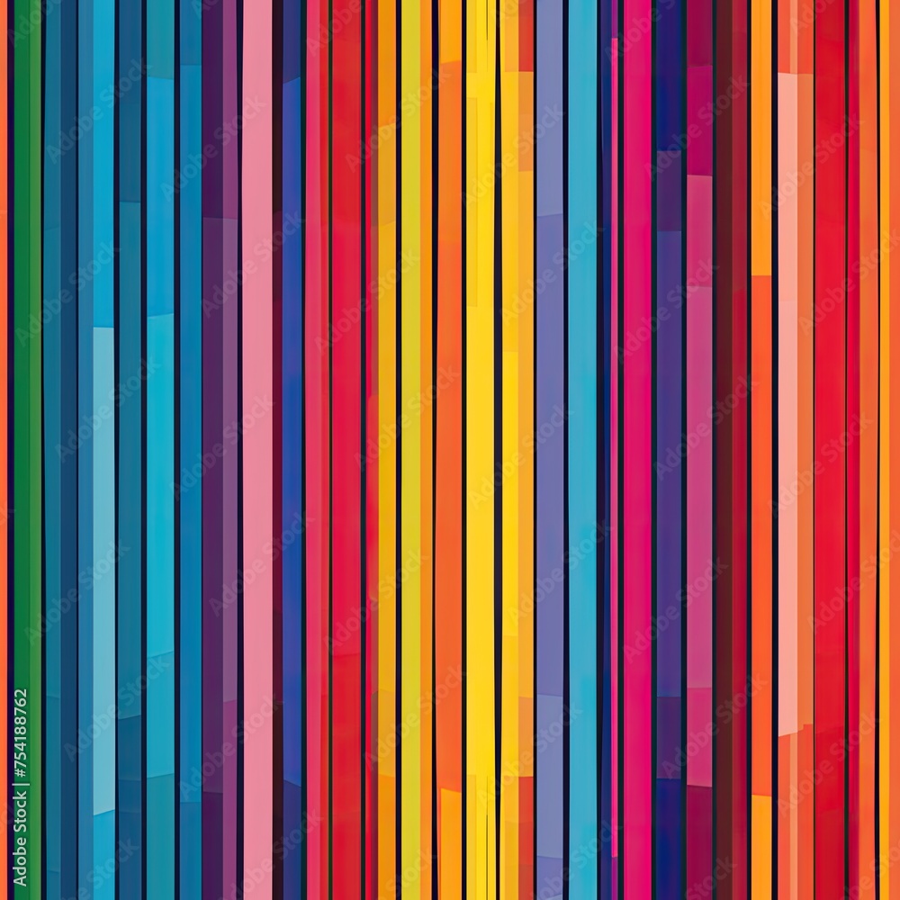 Obraz premium Seamless pattern of multicolored straight lines.