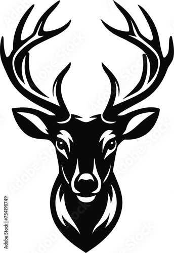 deer head silhouette  deer logo  deer head vector illustration  Deer head design vector