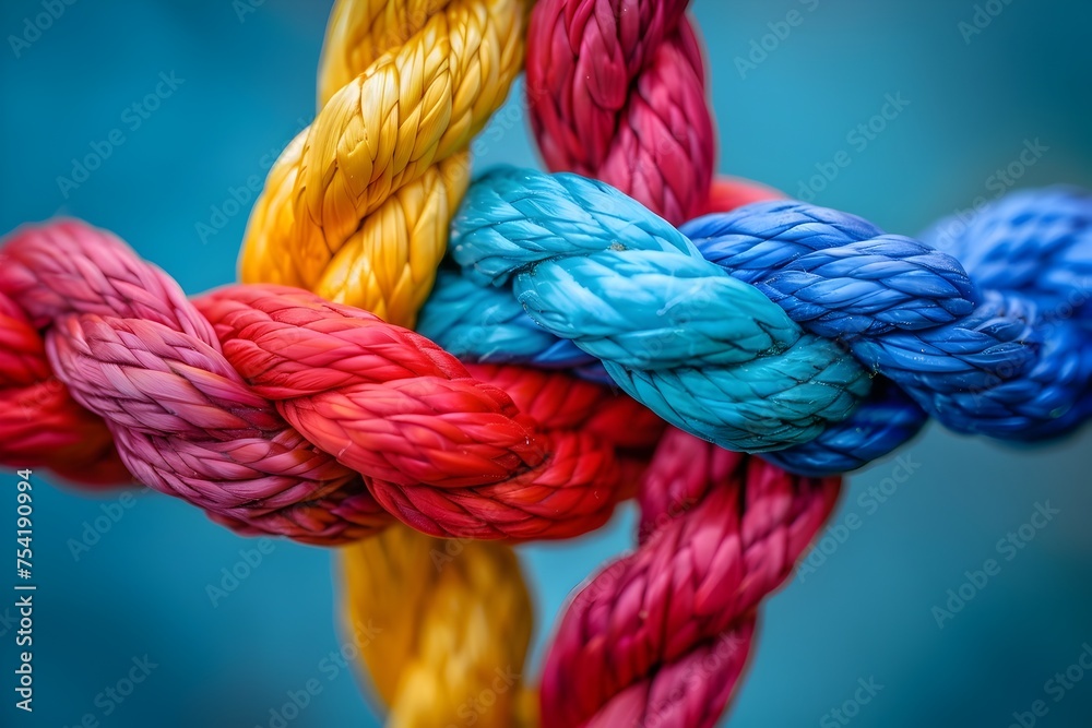 Vibrant Knotted Ropes - A Bold Color Fusion for Business