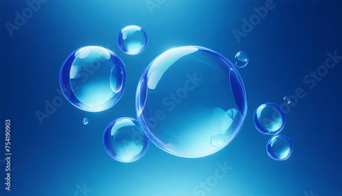 Abstract bubble design. Bubbles floating. Sustainability. Moisture and cells, research and development. Chemistry and biology, natural sciences. Hydrogen energy transition. Clean energy.