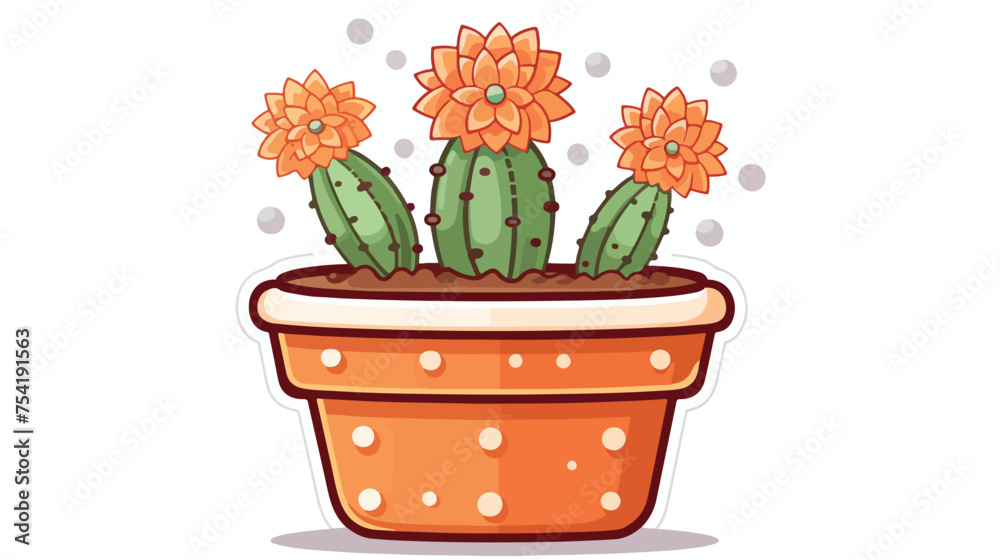 flower cacti vector illustration