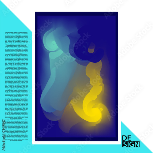 Liquid colorful gradient poster, smooth color gradient