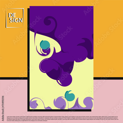 Fluid colorful abstract poster, suitable for use as a complement to graphic design