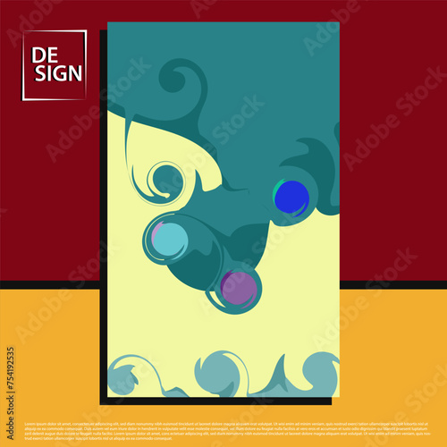 Fluid colorful abstract poster, suitable for use as a complement to graphic design