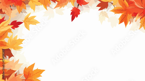 Autumn leaves and Japanese background