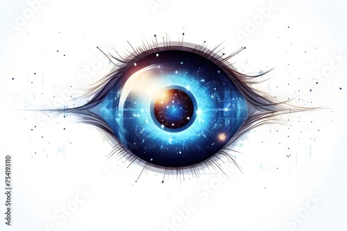 Diamond Clip Art Jazz Fantasy Cosmos Design Logo Mosaic Female Eye Bright Sky Blue
