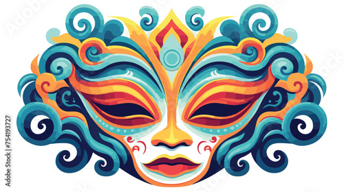 Trippy mask vector illustration