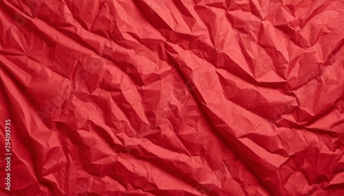 Christmas red crumpled and creased paper poster texture background