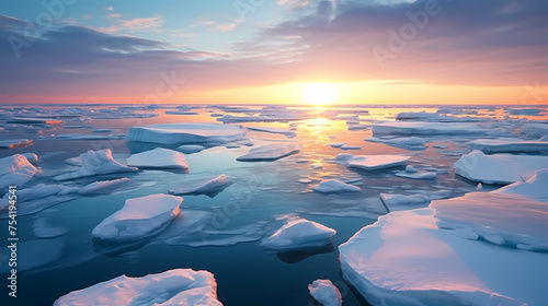 Frozen lake, ice texture background © Derby