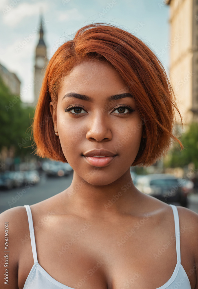 Close-up portrait of a young beautiful woman. Generative AI Close-up portrait of a young beautiful woman. Generative AI