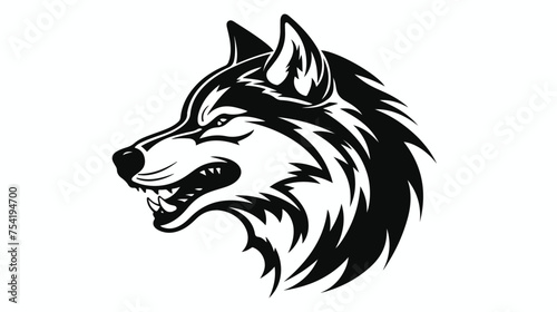Wolf silhouette vector illustration