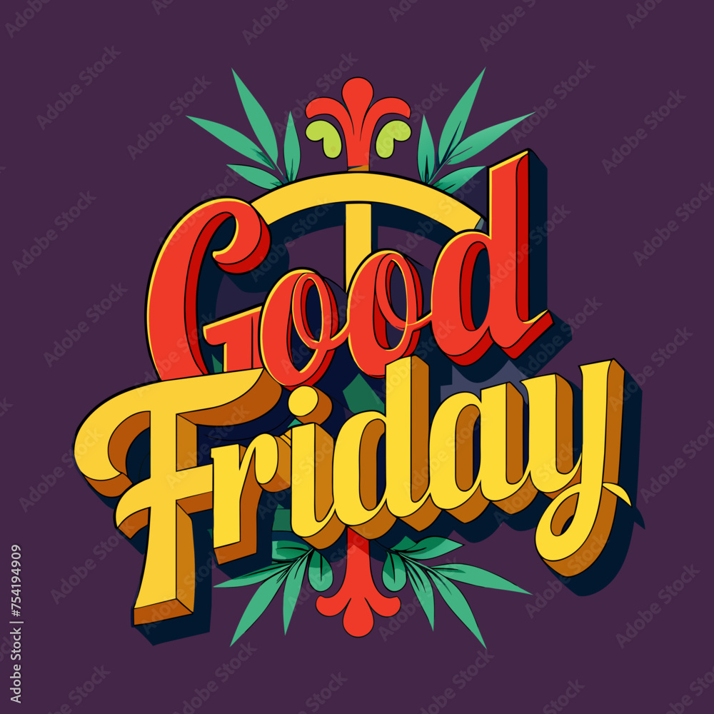 Fototapeta premium Good Friday Vector Design And Background 