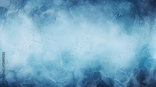 Beautiful winter natural blue frozen surface texture