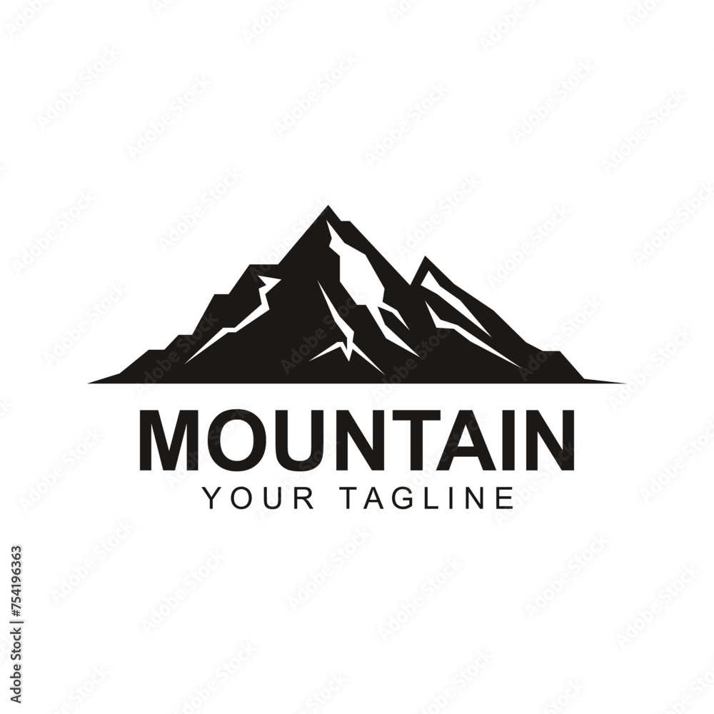 Mountain icon Logo Template Vector illustration design. logo suitable for travel, adventure, wilderness, and brand company