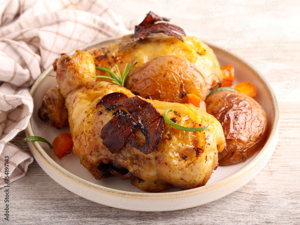 chicken legs stuffed with mushrooms