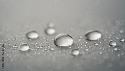 High-quality photo .Water droplets on a gray background.
