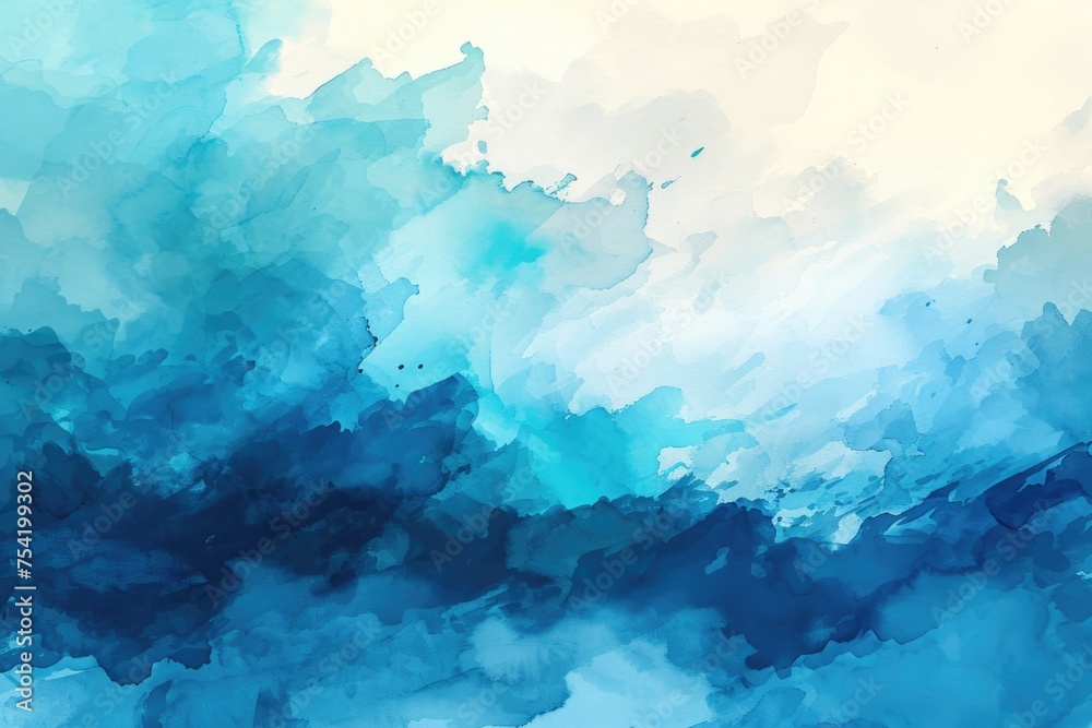 Serene Blue Watercolor: Abstract Art Background with Soft Texture