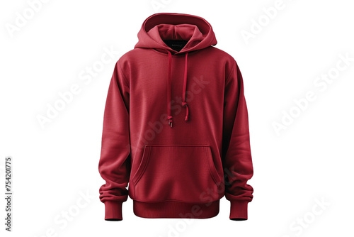 Hoodie mockup featuring a minimalist design isolated on white transparent background.Png file.Perfect for showcasing your brand. 