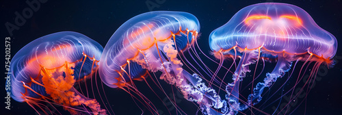Banner and cover in the trendy jellyfish aesthetic style.