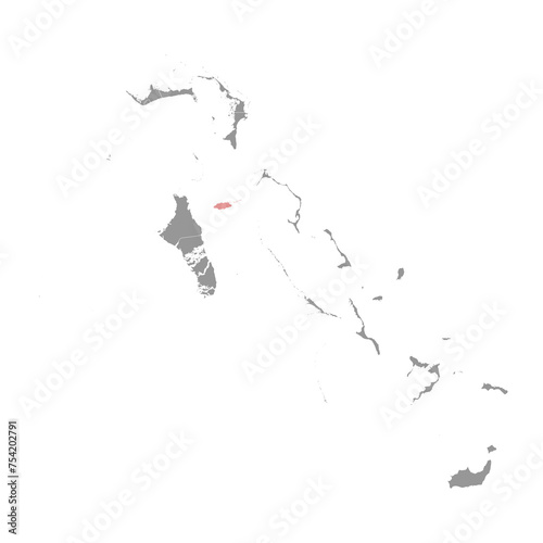 Nassau map  administrative division of Bahamas. Vector illustration.