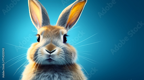 Easter bunny, close-up portrait of rabbit