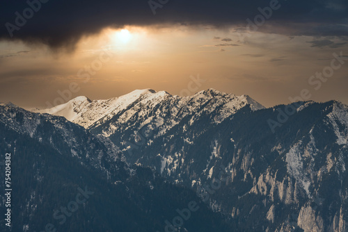 Obraz na płótnie Scenic landscape of Bucegi mountains in the Romanian Carpathians w salonie
