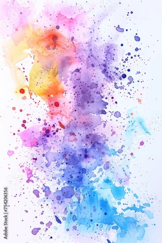 Watercolor background with splashes of various colors. Abstract texture made by hands