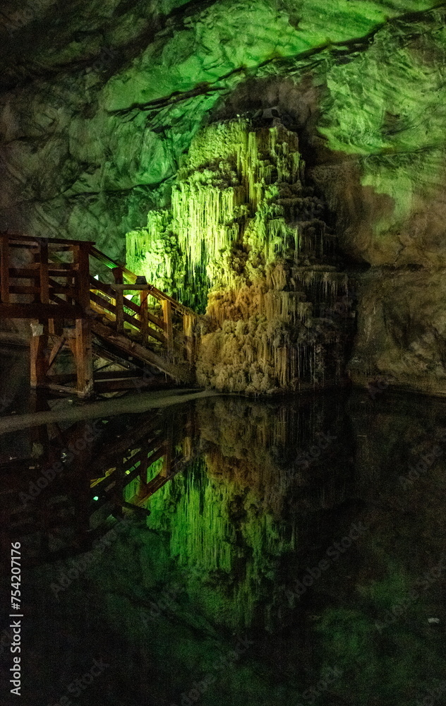 Slanic Prahova salt mine, underground huge excavation in Romania
