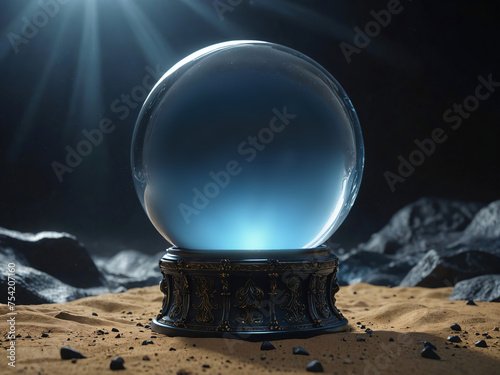 Crystal ball of a fortune teller photo