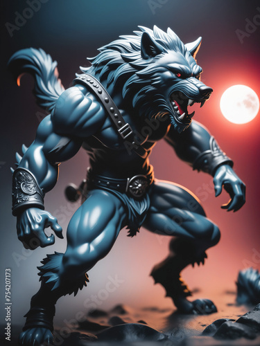action figure running werewolf