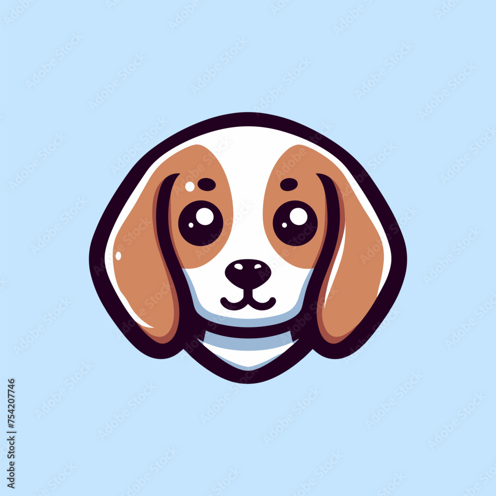 Beagle-Cute-Mascot-Logo-Illustration-Chibi-Kawaii is awesome logo, mascot or illustration for your product, company or bussiness