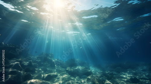 Underwater realistic landscape wallpaper