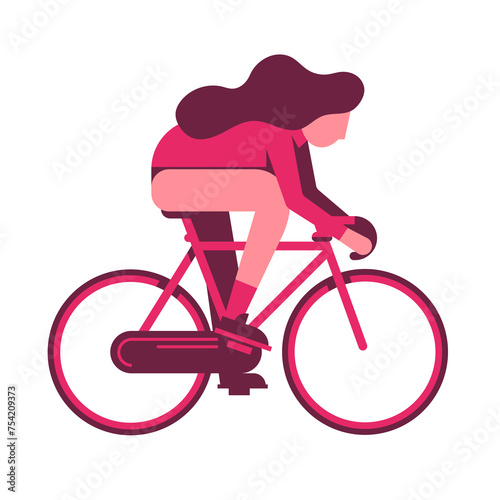 mujer en bici