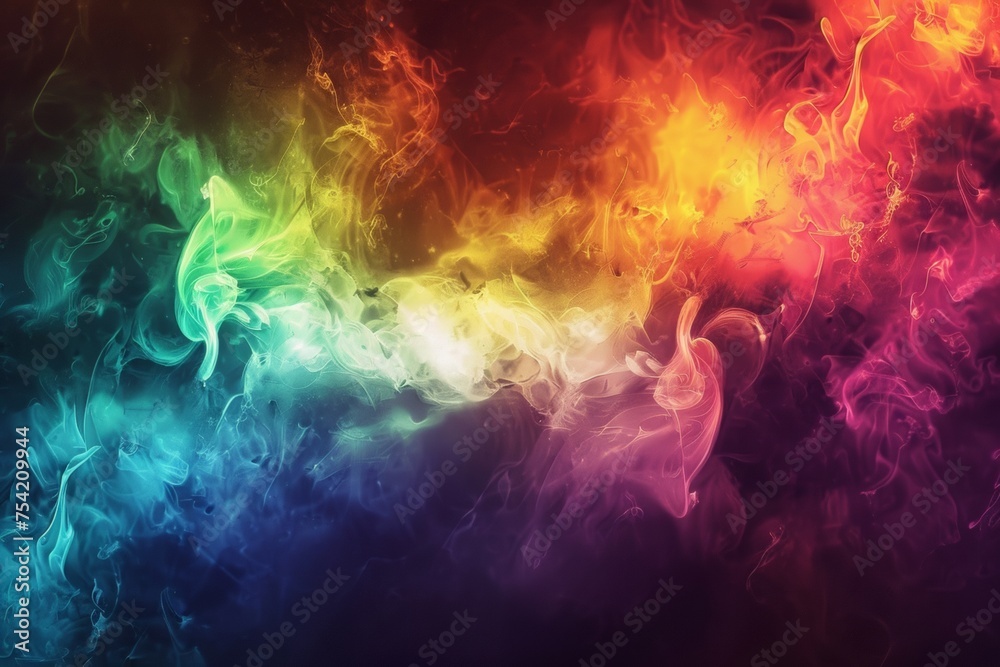 Abstract smoky colorful background. AI generative art
