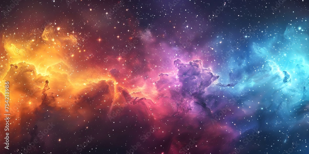 Naklejka premium Stunning galaxy backdrop: ideal for banners and backgrounds. Concept Galaxy Backdrop, Stellar Images, Cosmic Themes, Astronomical Shoots, Space Photography