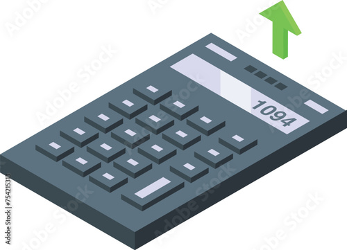 Conversion calculator icon isometric vector. Payment transfer convert. Investment money