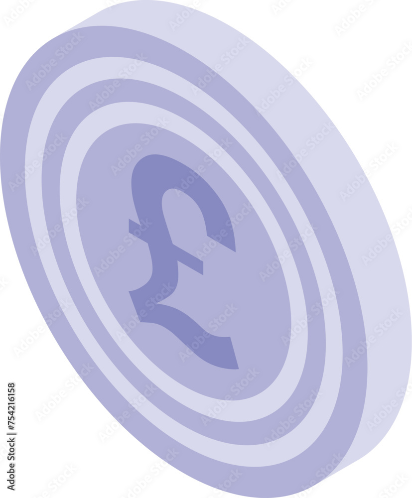 Obraz premium Uk money conversion icon isometric vector. Arrow design success. Shape economy