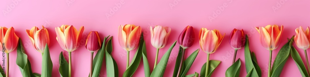 Naklejka premium tulips background.