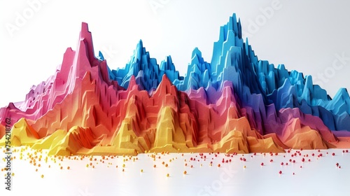 Busniness graph chart for success. photo