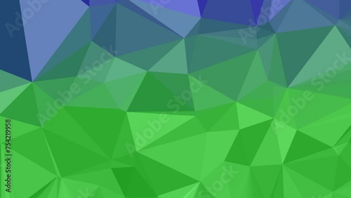 Abstract Cinematic Odyssey: Dynamic Velocity Patterns with Vibrant Low Poly Triangles in Motion Across the Screen
