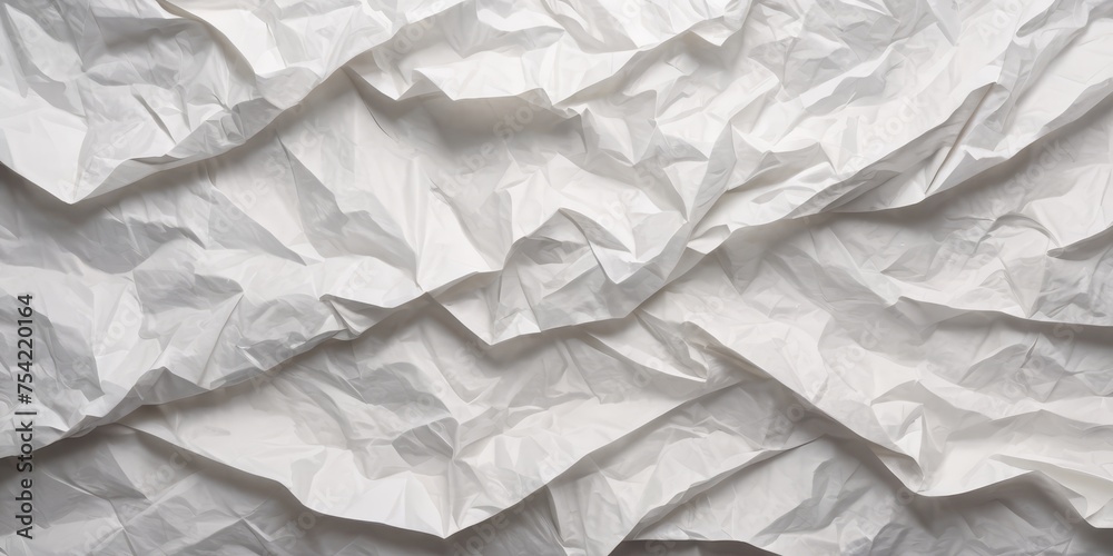 Obraz premium The texture of white paper is crumpled. Background for various purposes