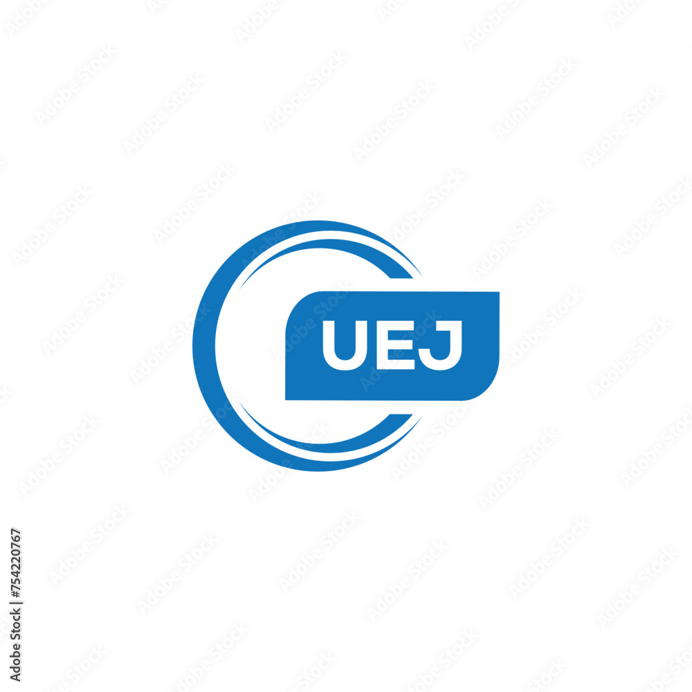 modern minimalist UEJ monogram initial letters logo design