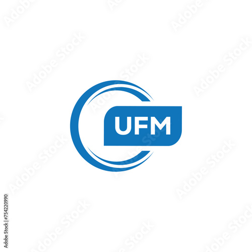 modern minimalist UFM monogram initial letters logo design © MstRomena
