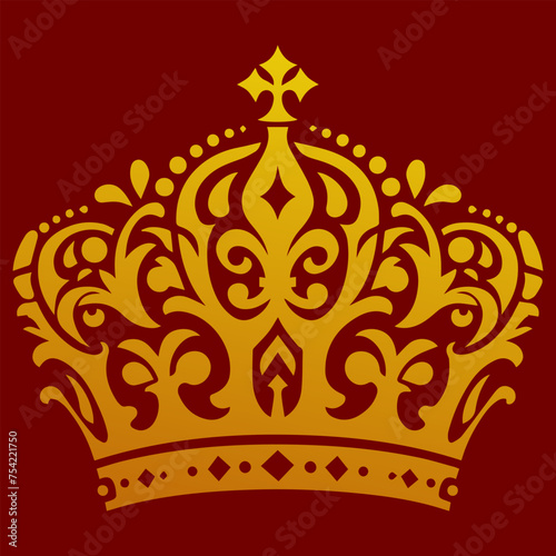 Illustration vector graphic of prince crown design. Perfect for social media design.