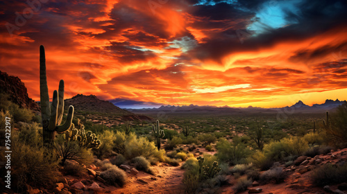 Arizona sunset .