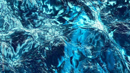 Water waves pattern texture, rough sea waves 3d illustration.