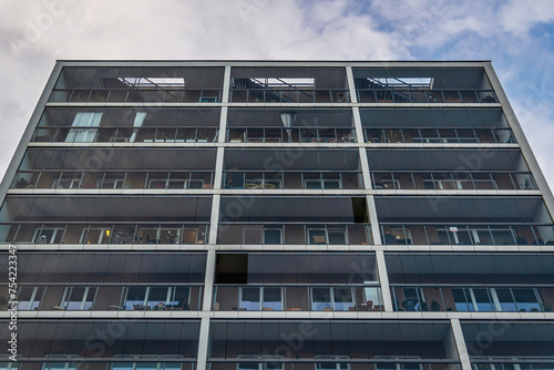 New apartment building in Goclaw area of Warsaw city, Poland photo