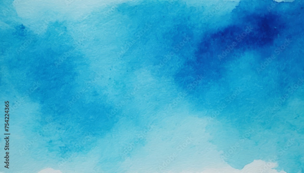 Watercolor light background with natural paper texture. Abstract watercolor blue