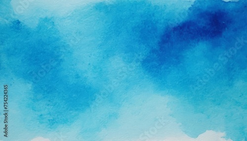 Watercolor light background with natural paper texture. Abstract watercolor blue