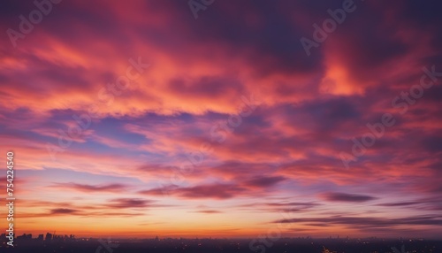 photo colorful sky after the sunset